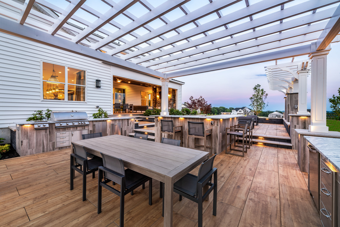 Outdoor patio perfect for brunch at home