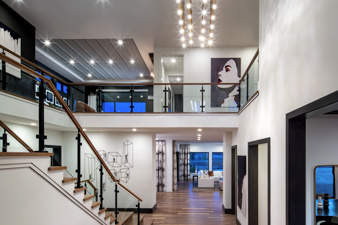 Luxe two-story interior