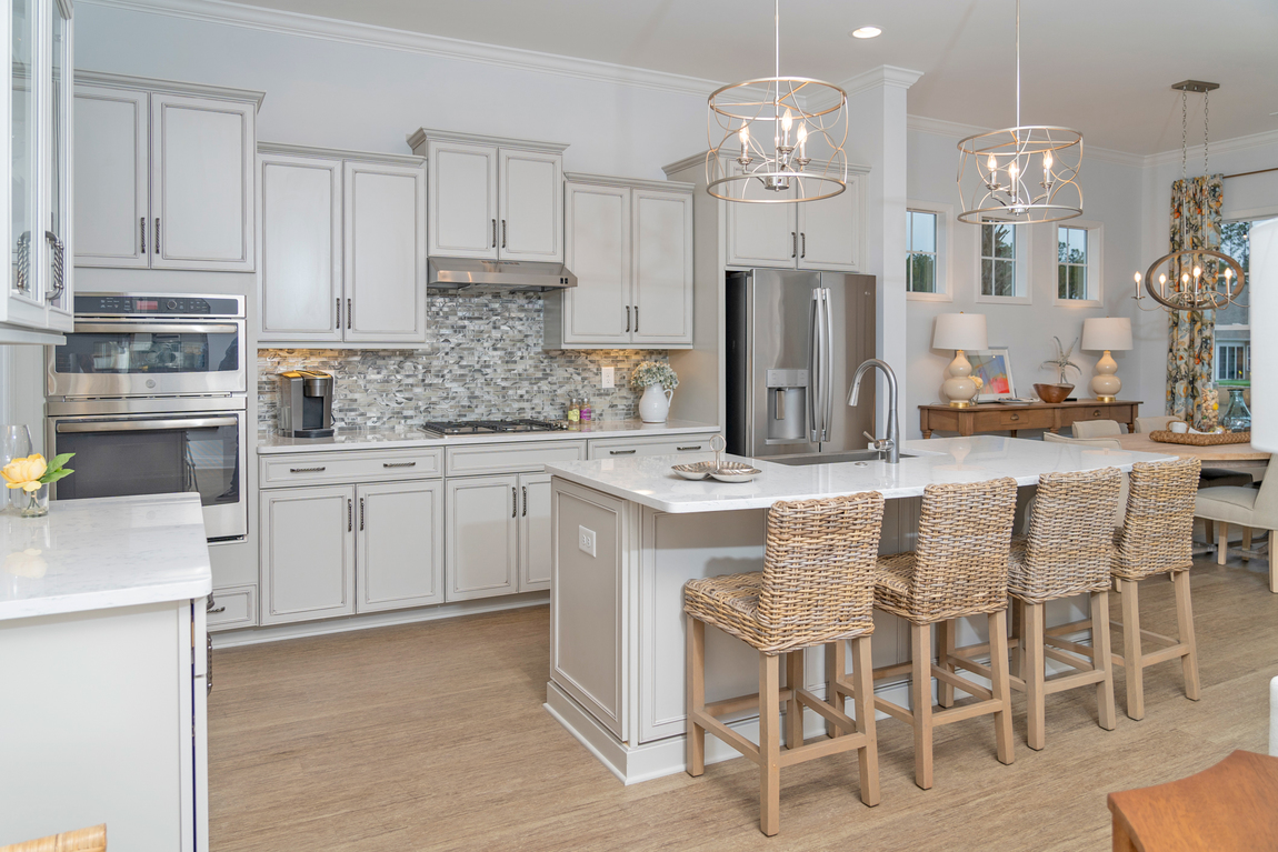 Charming kitchen with sophisticated lighting