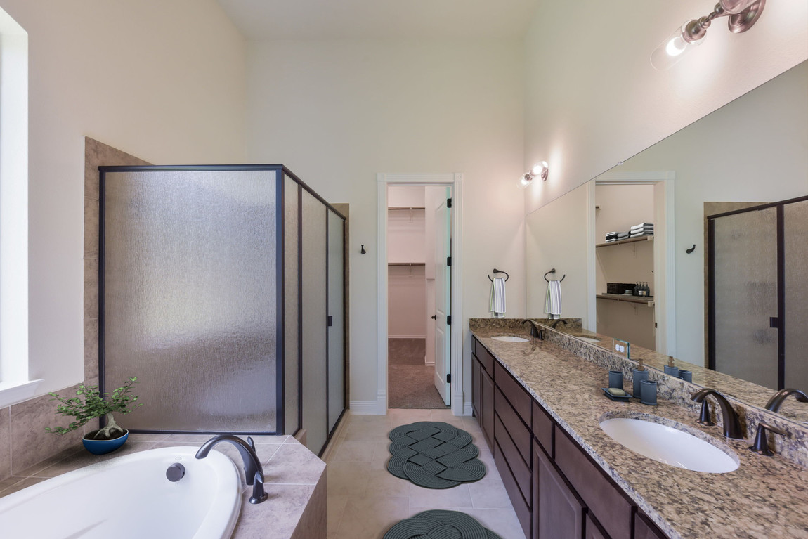 Kitchen with granite vanity countertop