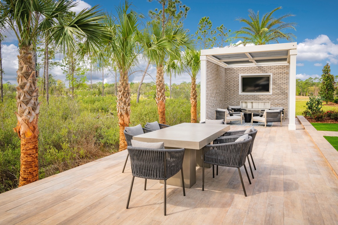 resort-style outdoor dining design