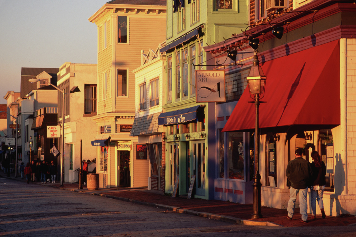 Downtown shopping district