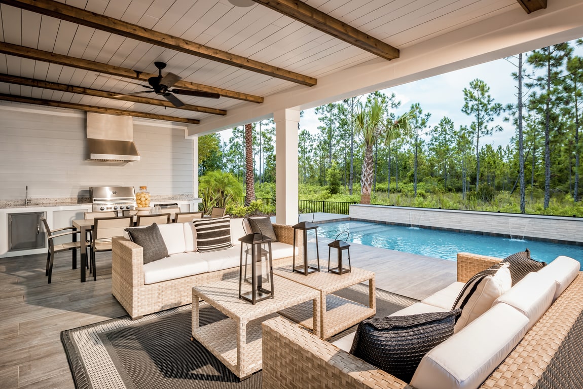 luxe farmhouse outdoor patio