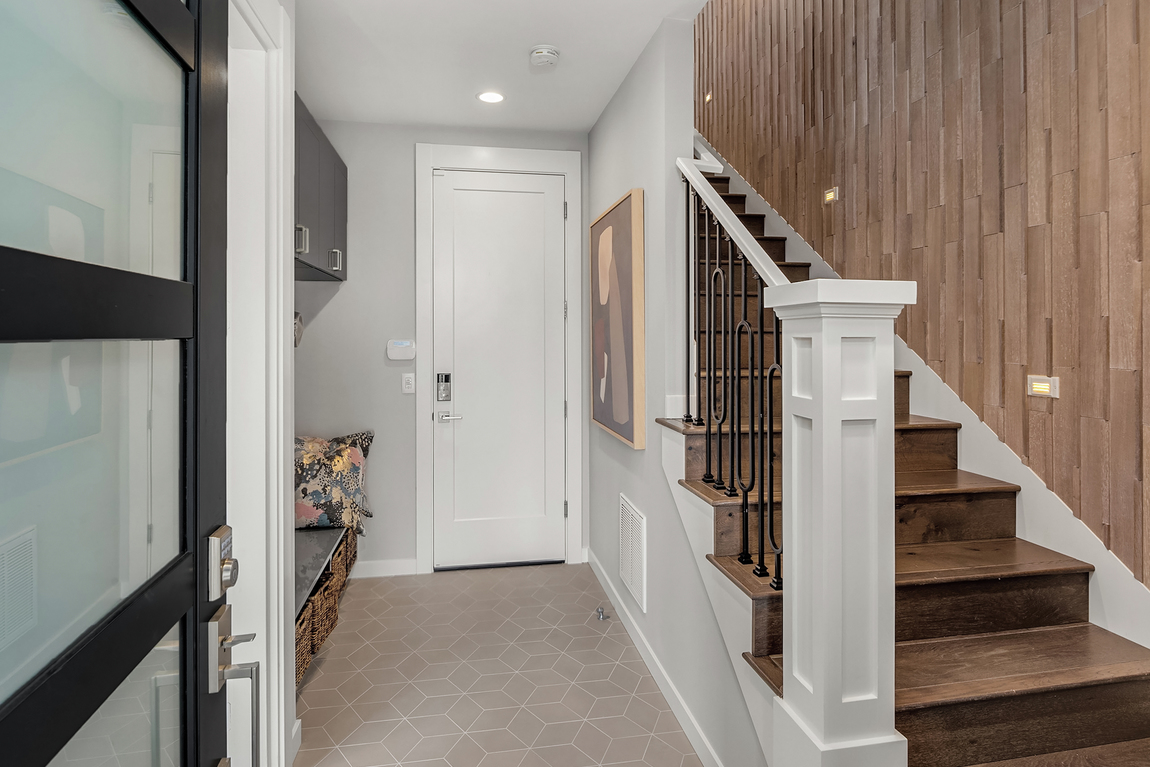 Entryway with tile flooring