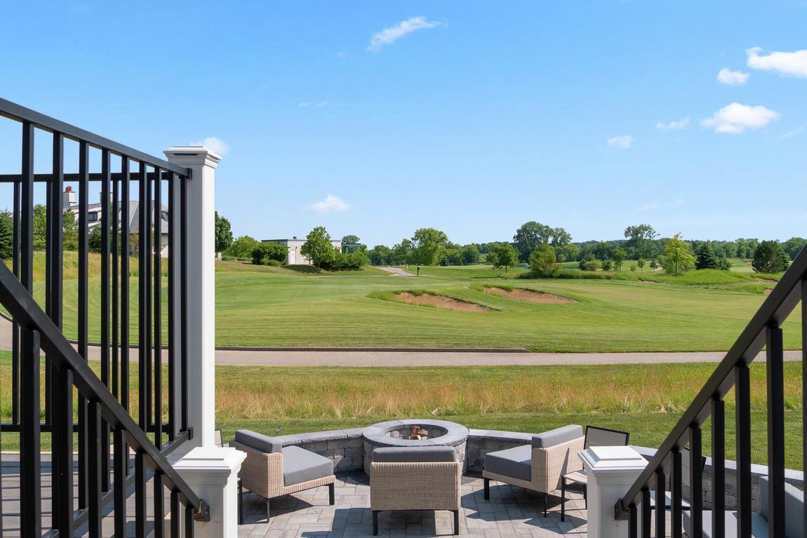 Backyard view of golf course from a home design at Bowes Creek