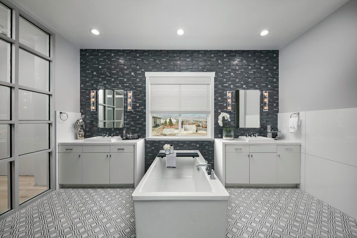 stunning symmetrical bathroom