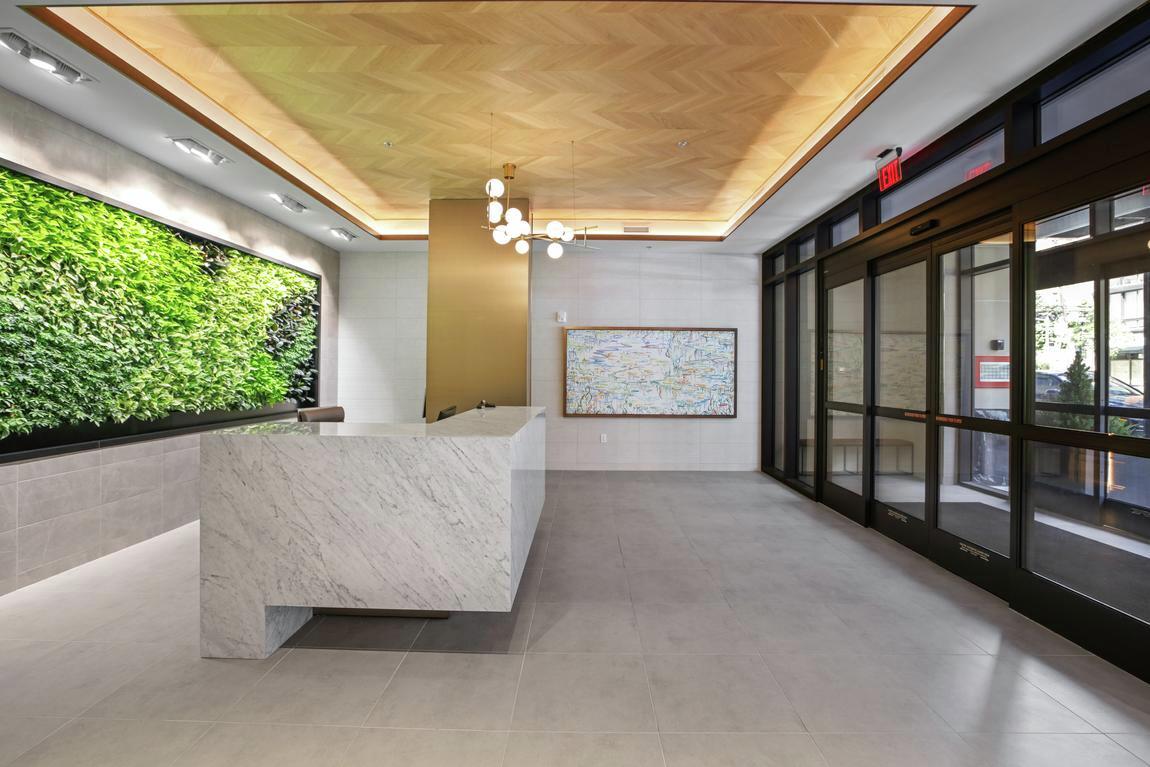 Toll Brothers City Living Lobby with hanging garden
