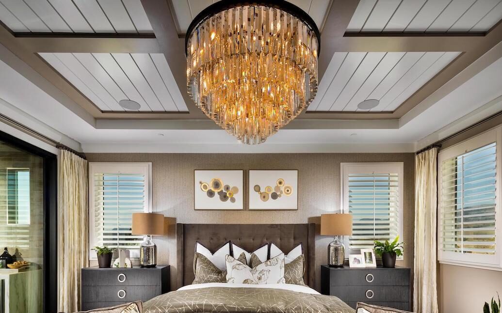 Magnificent crystal bedroom chandelier