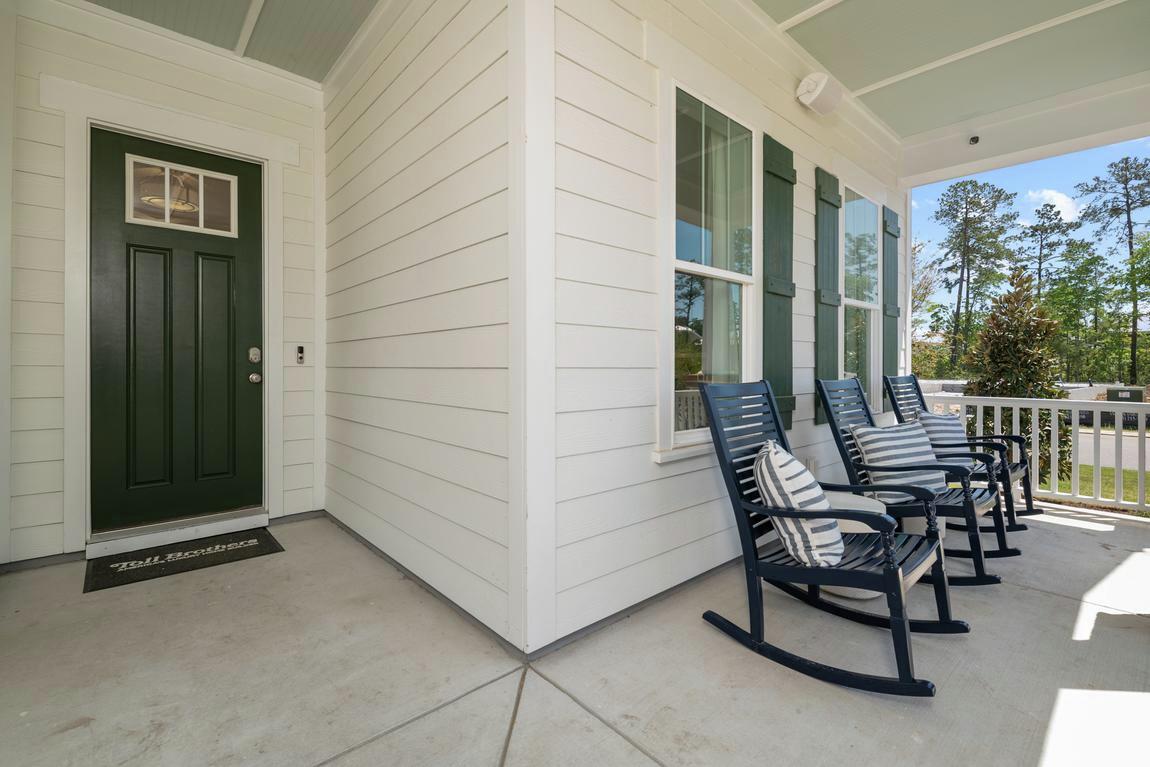 Front porch featuring ring doorbell, an innovation in smart home security