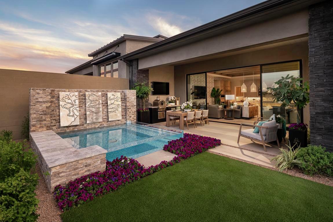 stylish spa-like outdoor area