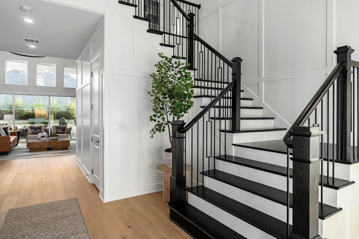 black and white staircase design