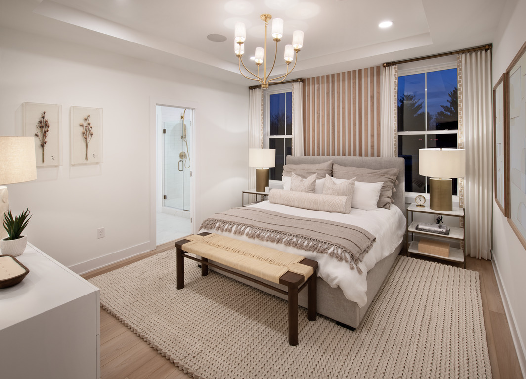Luxe modern bedroom highlighted by Scandinavian interior design