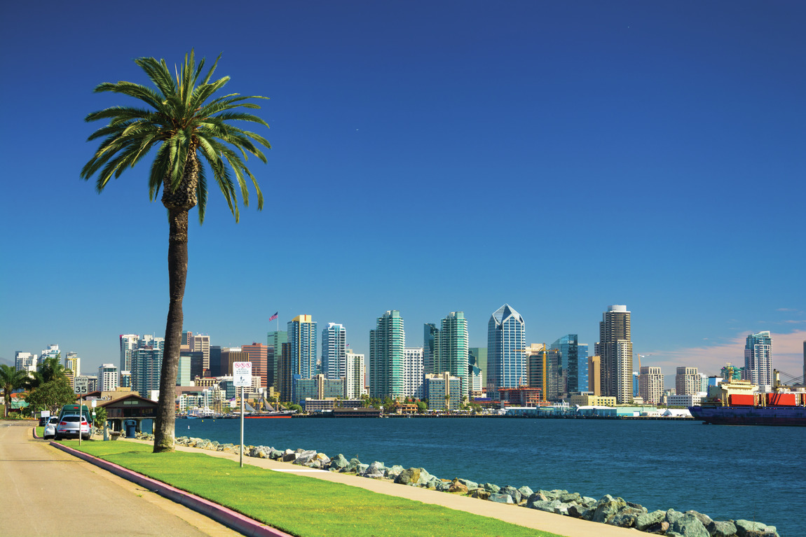 Cityscape of San Diego from across water