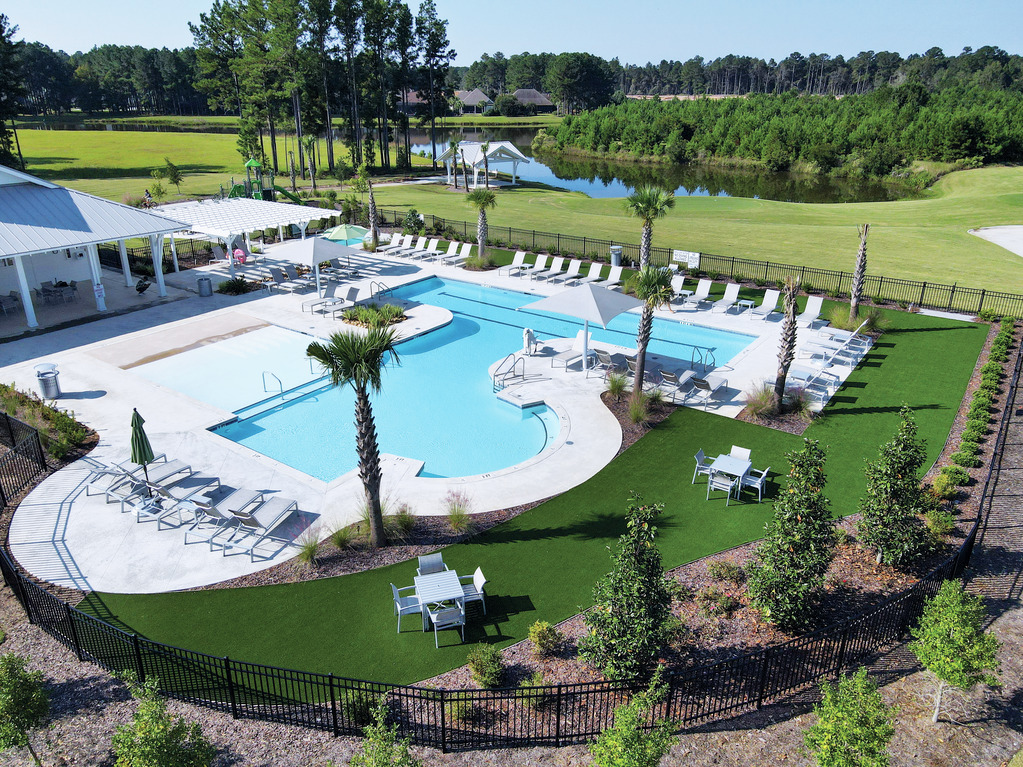 pool amenity at golf cart community