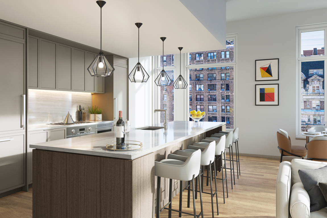 Modern kitchen design in condo from The Rockwell