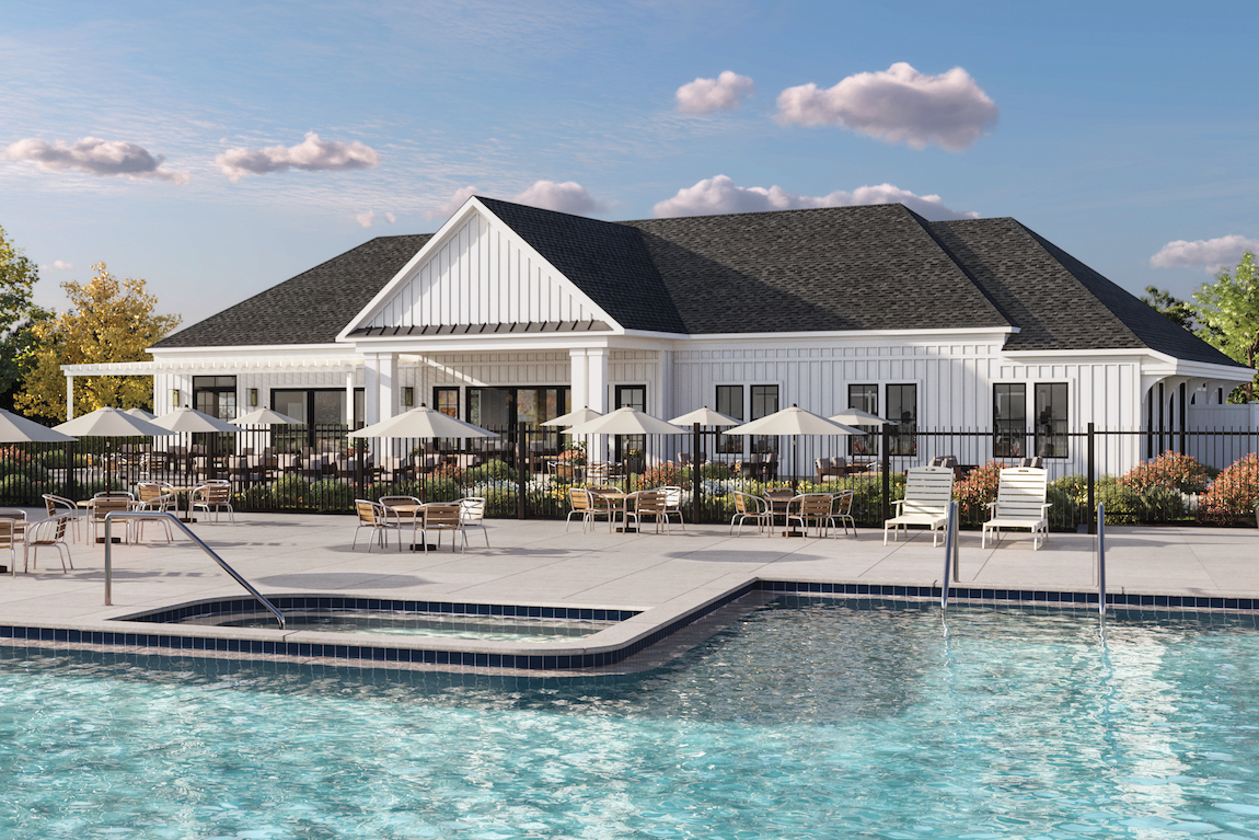 Clubhouse and pool amenity from Regency at Cranbury