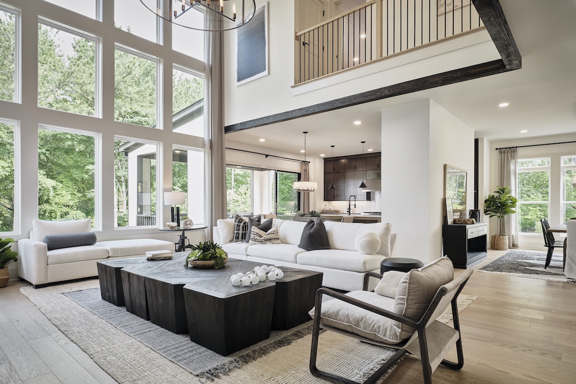 Modern interior design from model at Holly Farm in Woodstock, GA