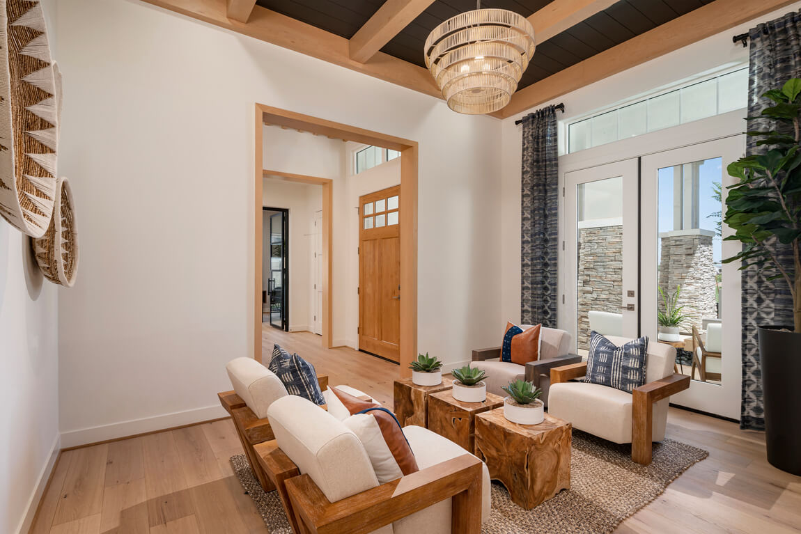 Cozy living room with southwestern charm