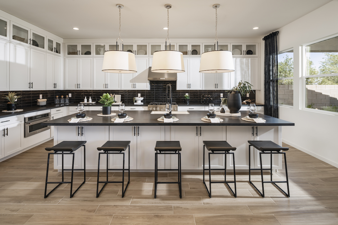 Modern farmhouse kitchen in home from Preserve at San Tan