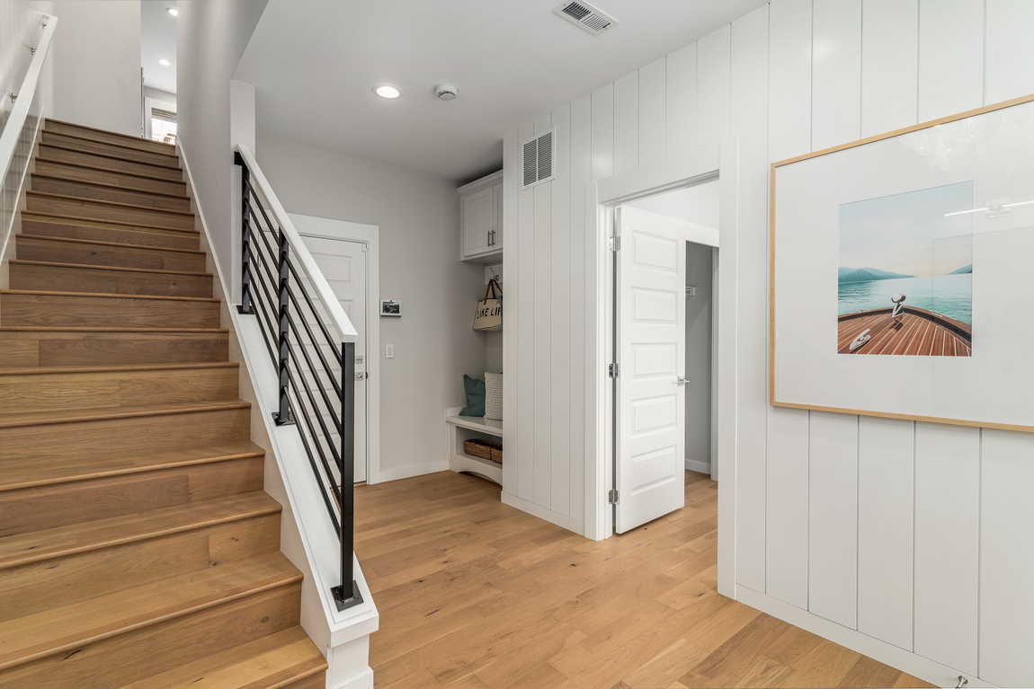 Light Brown Modern Straight Stair Case Design