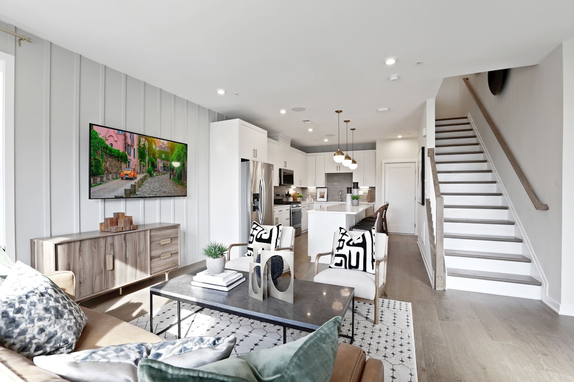 interior of modern townhome design from Toll Brothers at The Nations