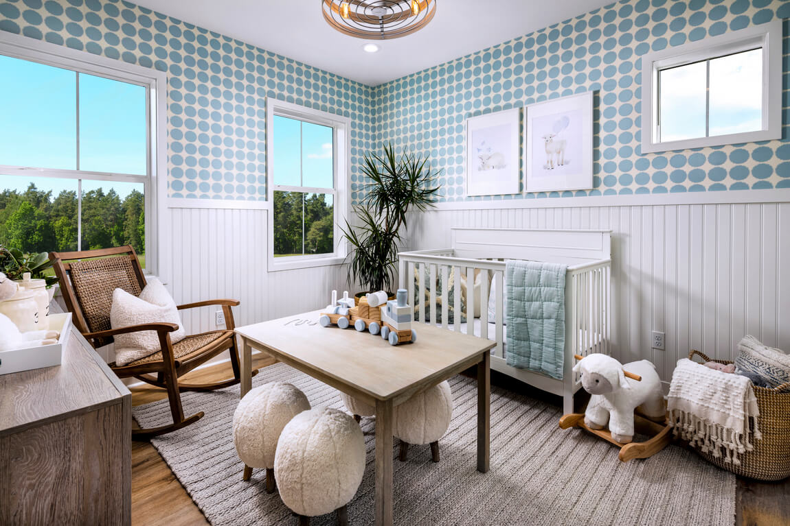 dreamy nursery highlighted by whimsical sheep theme