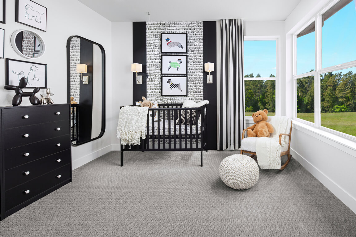 black and white nursery design idea