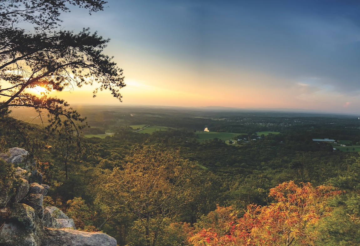 overlook on top of Sawnee Mountain