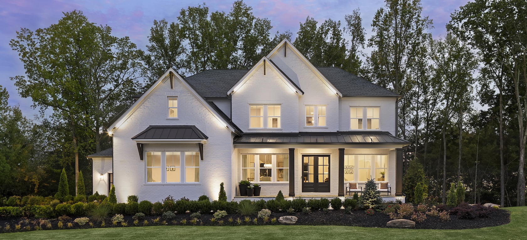 exterior of modern farmhouse