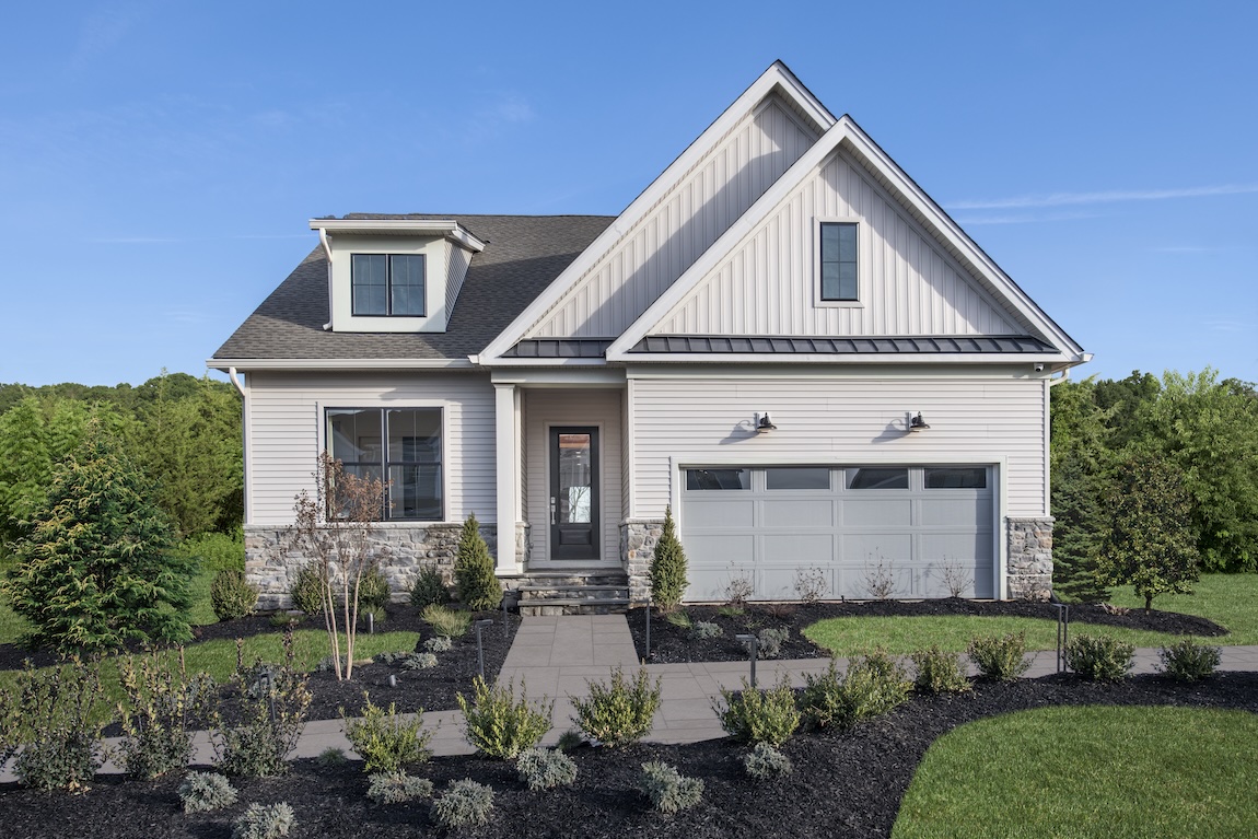 Modern farmhouse quick move-in design for active adults in Ambler, PA