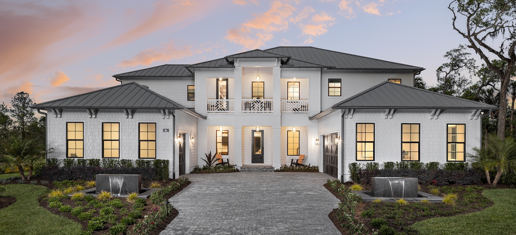 exterior of home with white detailing