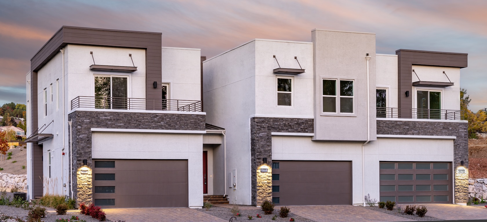 exterior of townhomes