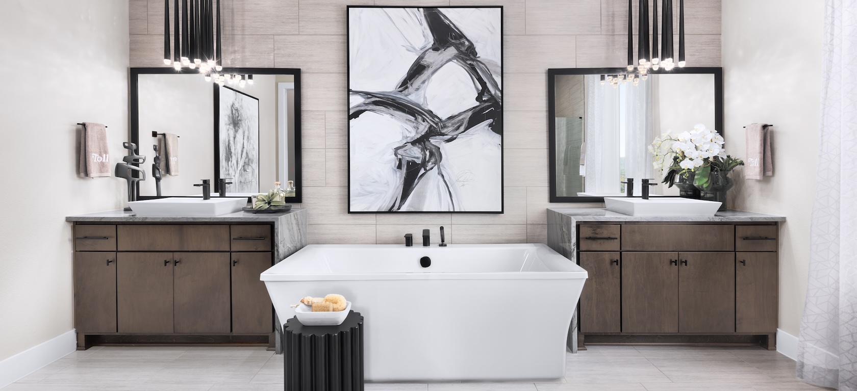 modern primary bathroom