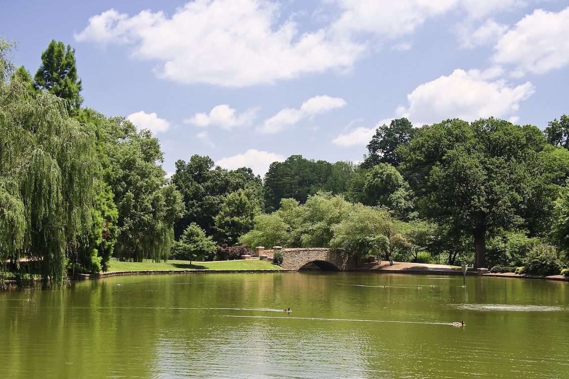 Park near downtown Charlotte
