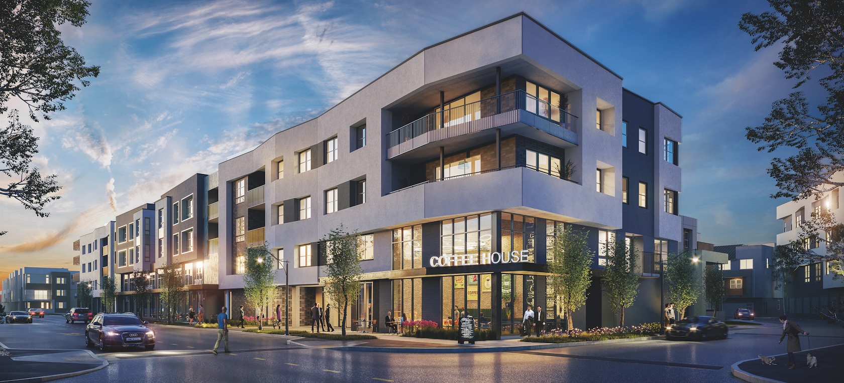 exterior of condominiums