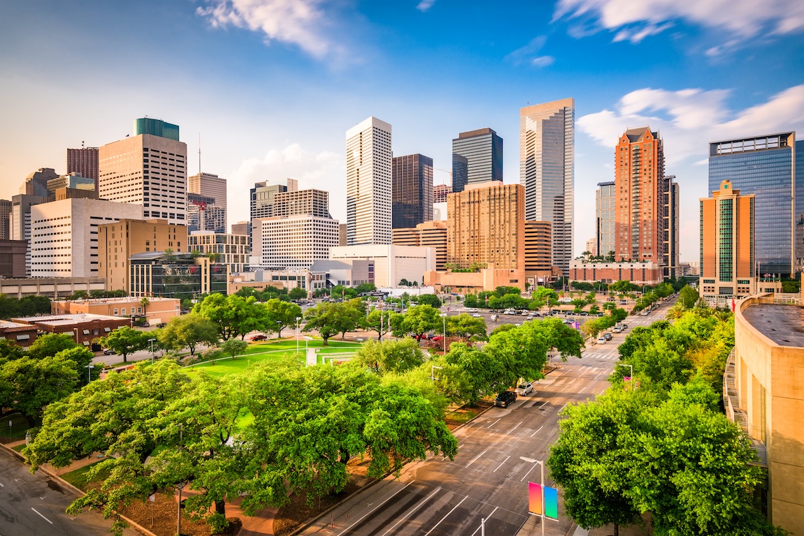 Downtown Houston, a metro near Magnolia, Texas