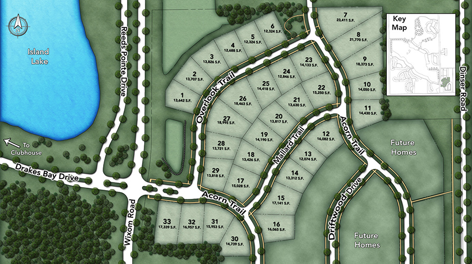 Island Lake of Novi Executive Collection luxury new homes in Novi, MI